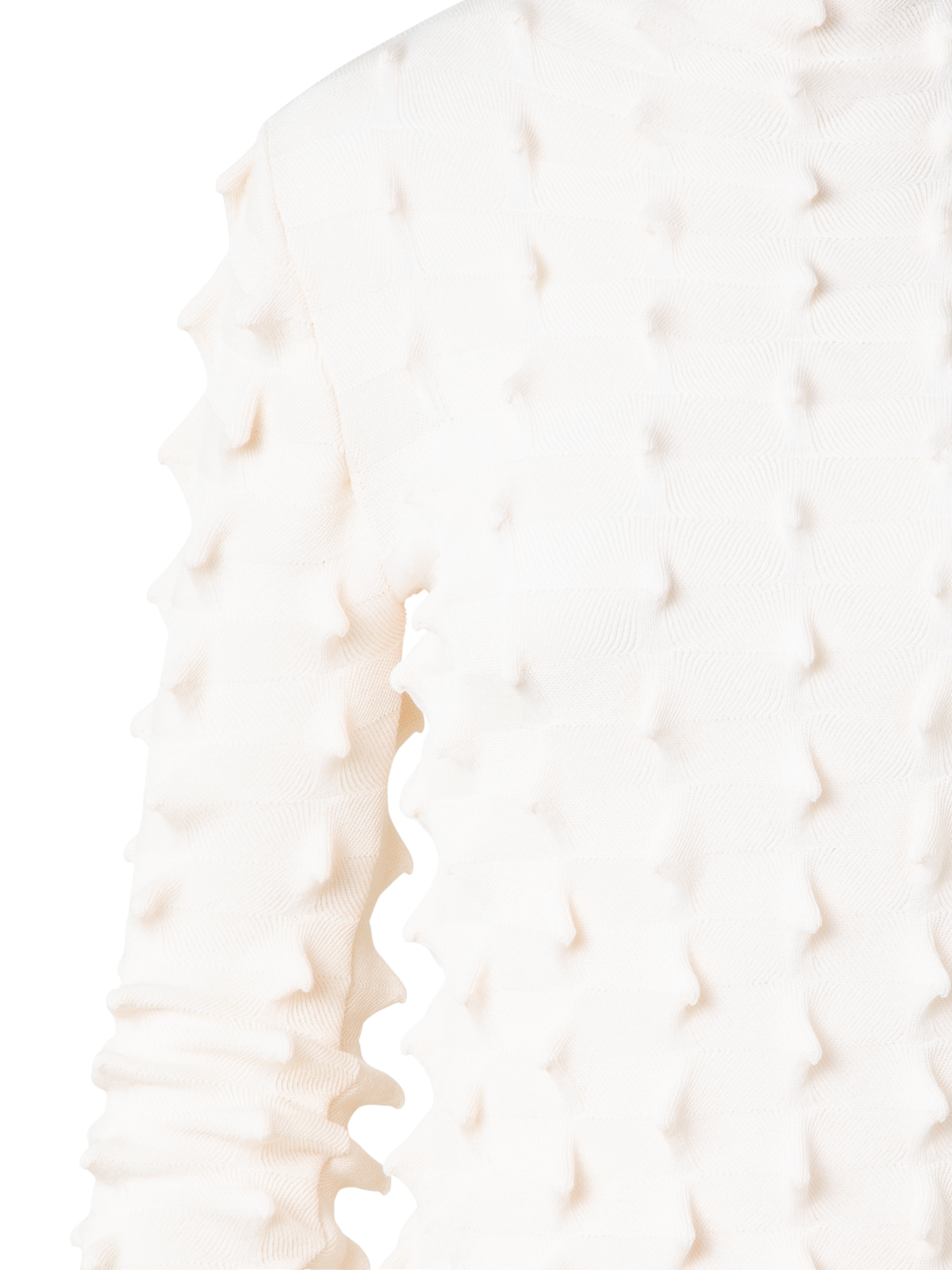 Designer Sweater with 3D Sail Look - neutral - ecru - white