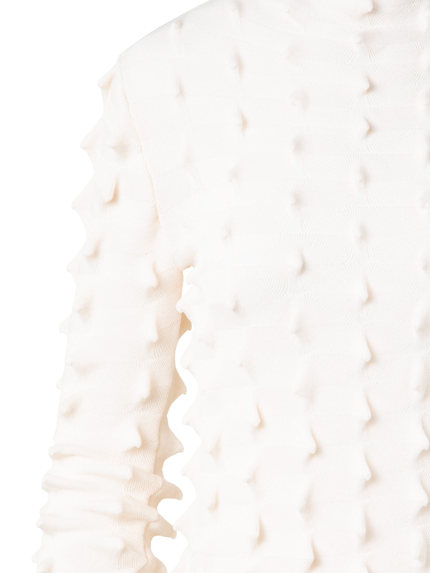 Designer Sweater with 3D Sail Look - neutral - ecru - white