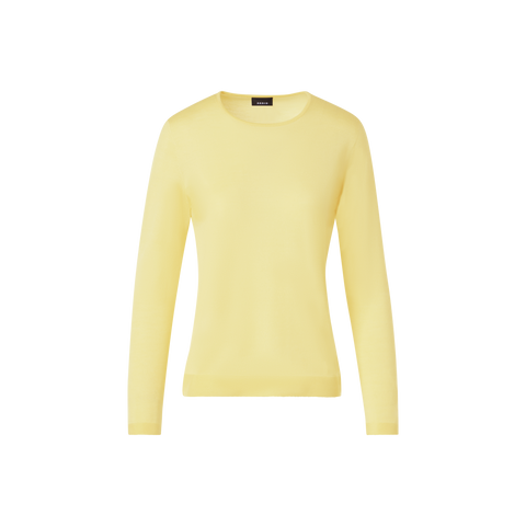 Seamless Crew Neck Sweater in Cashmere Silk