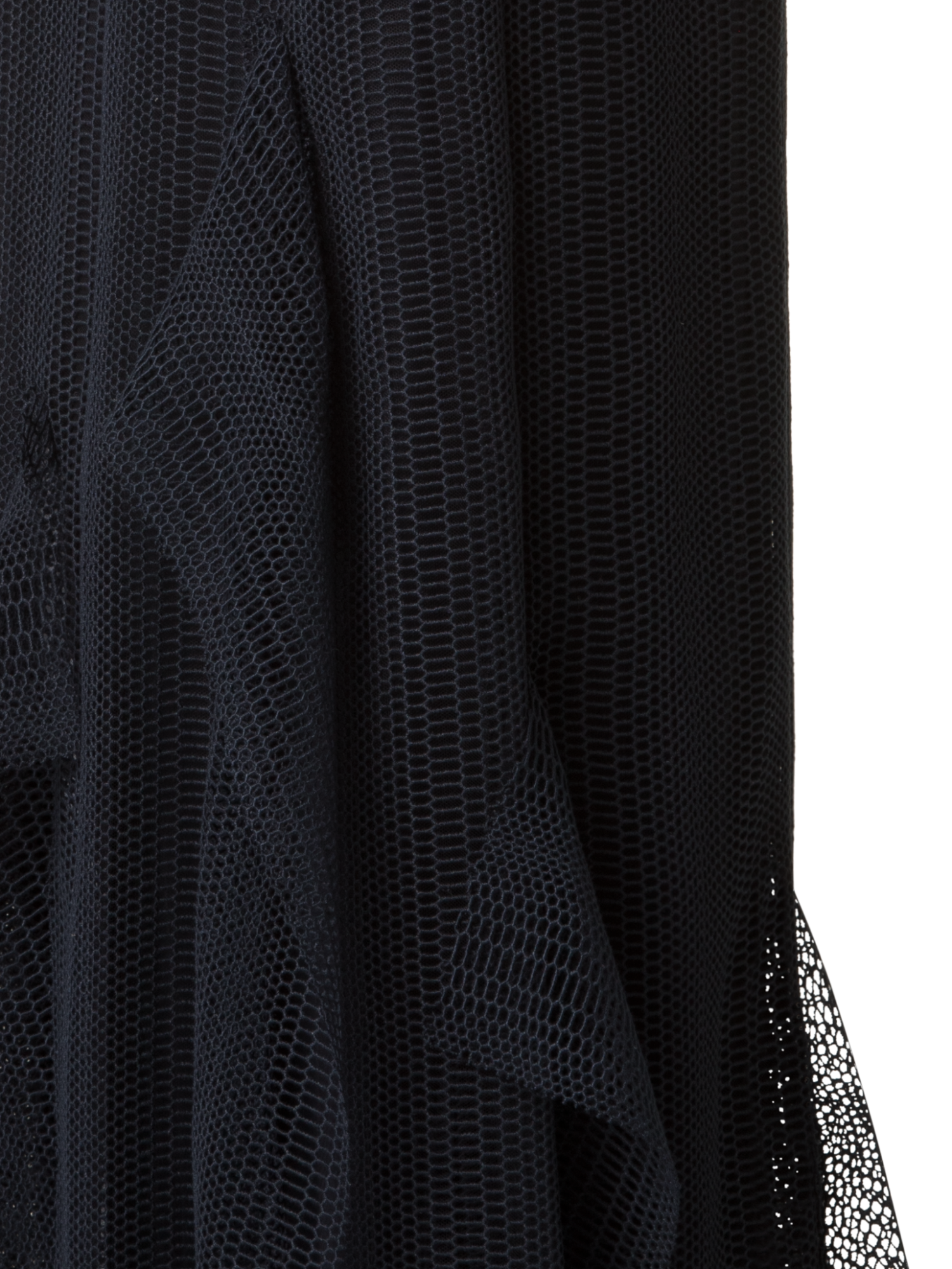Designer Dégradé Stripe Embroided Evening Dress - black