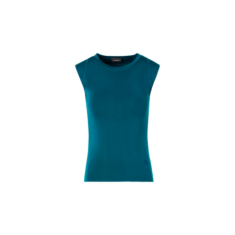 Ärmelloses Stricktop aus Stretch-Seide