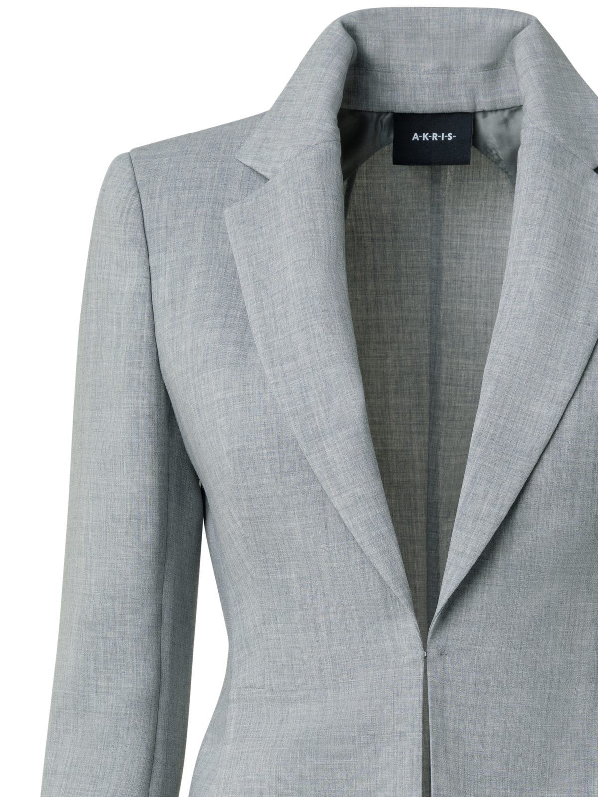 Designer Wool Double-Face Jacket - pastel - grey