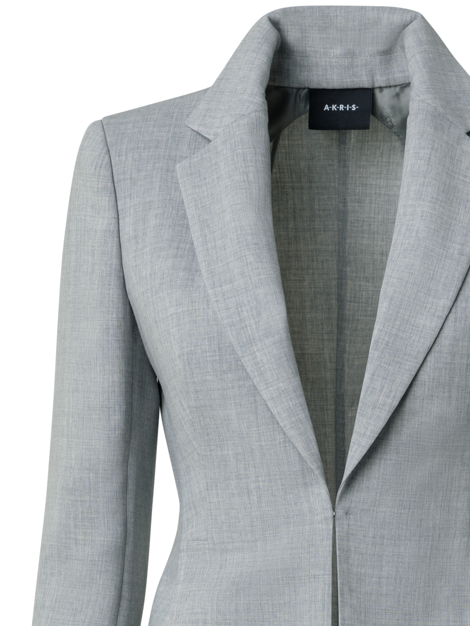 Designer Wool Double-Face Jacket - pastel - grey