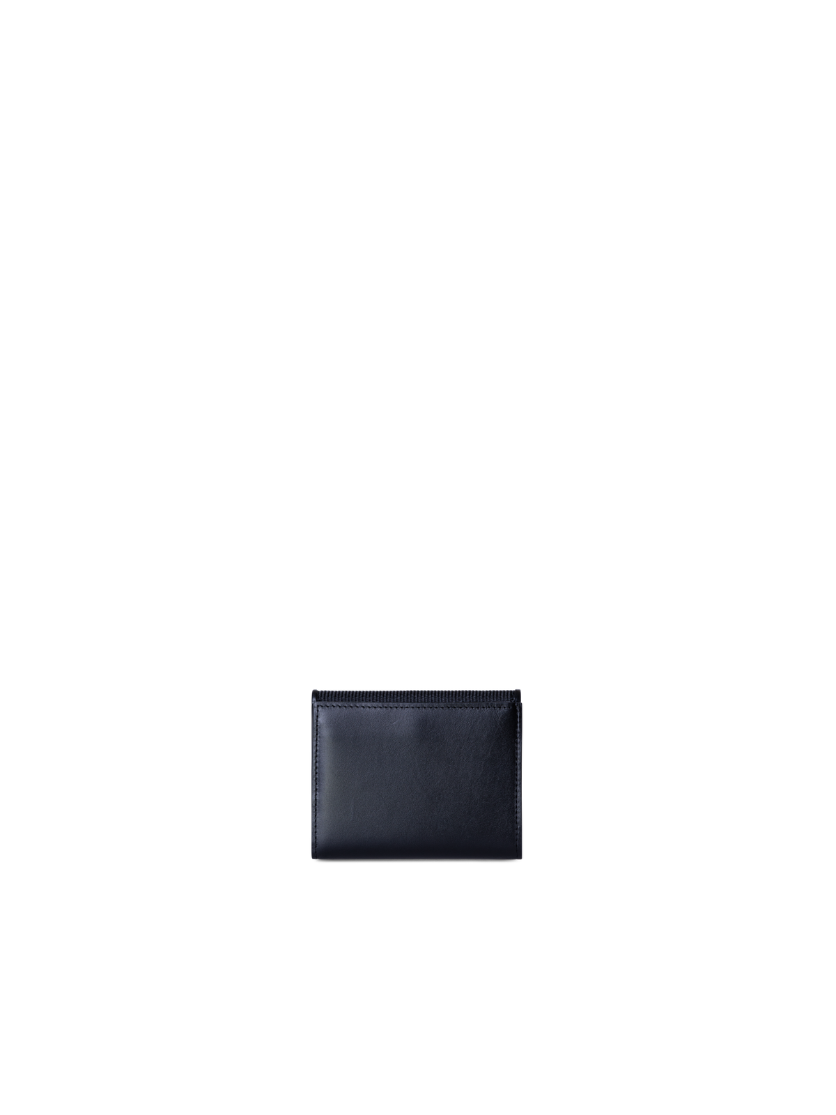 Designer Compact Wallet in Horsehair and Leather - black
