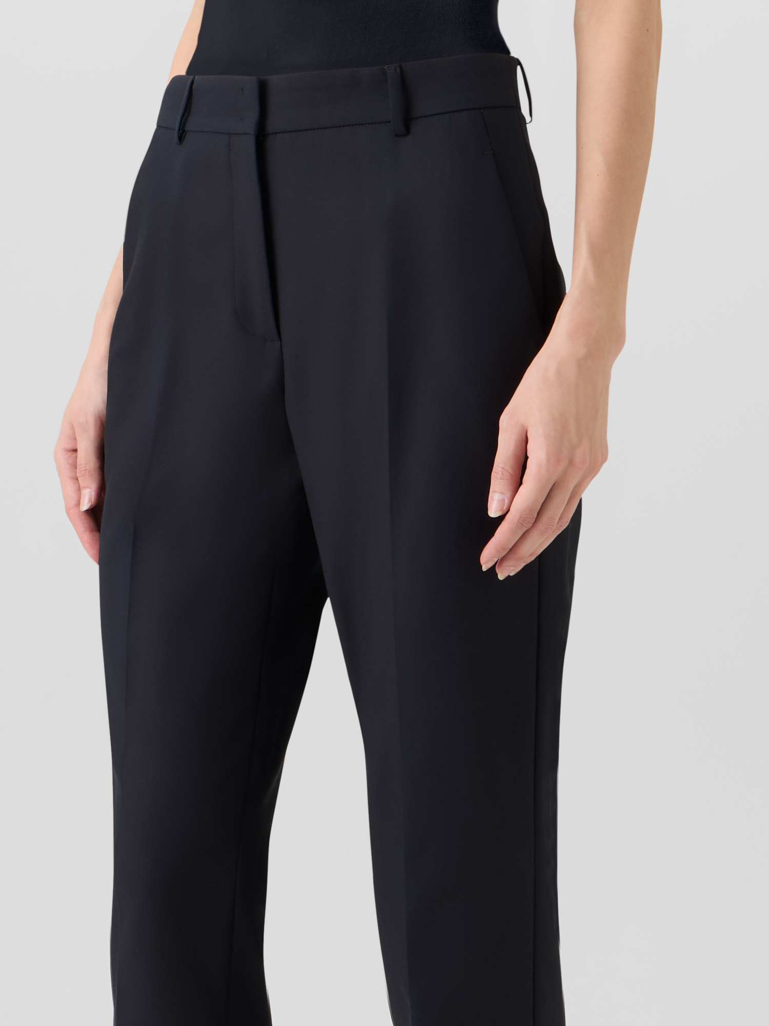 Designer Flavin Pants in Cotton Gabardine - black 