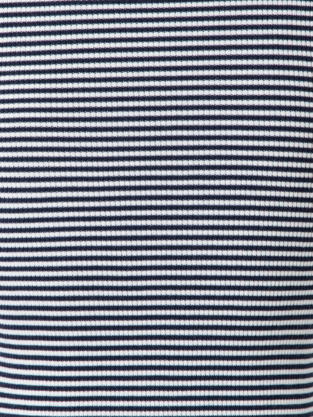 Designer Short Sleeve Sweater in Striped Virgin Wool  - navy - blue - multicolor