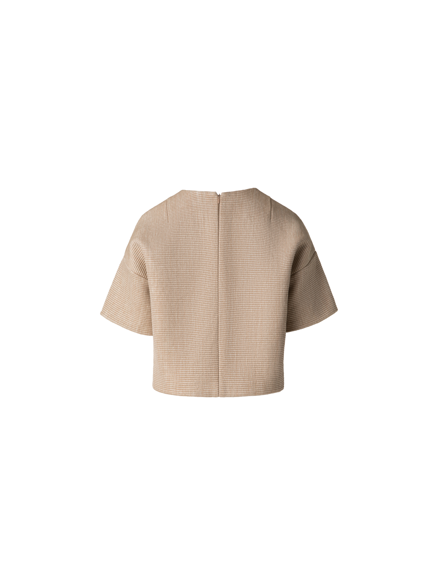 Designer Boxy Blouse in Soft Cotton Raffia - neutral - beige