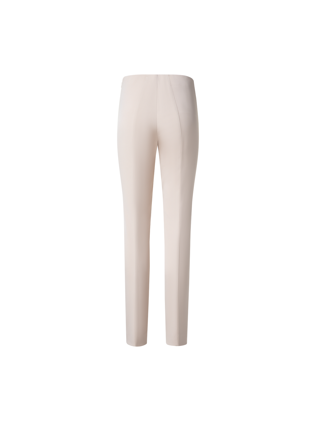 Designer Slim Silk Stretch Pants - neutral - pastel - beige