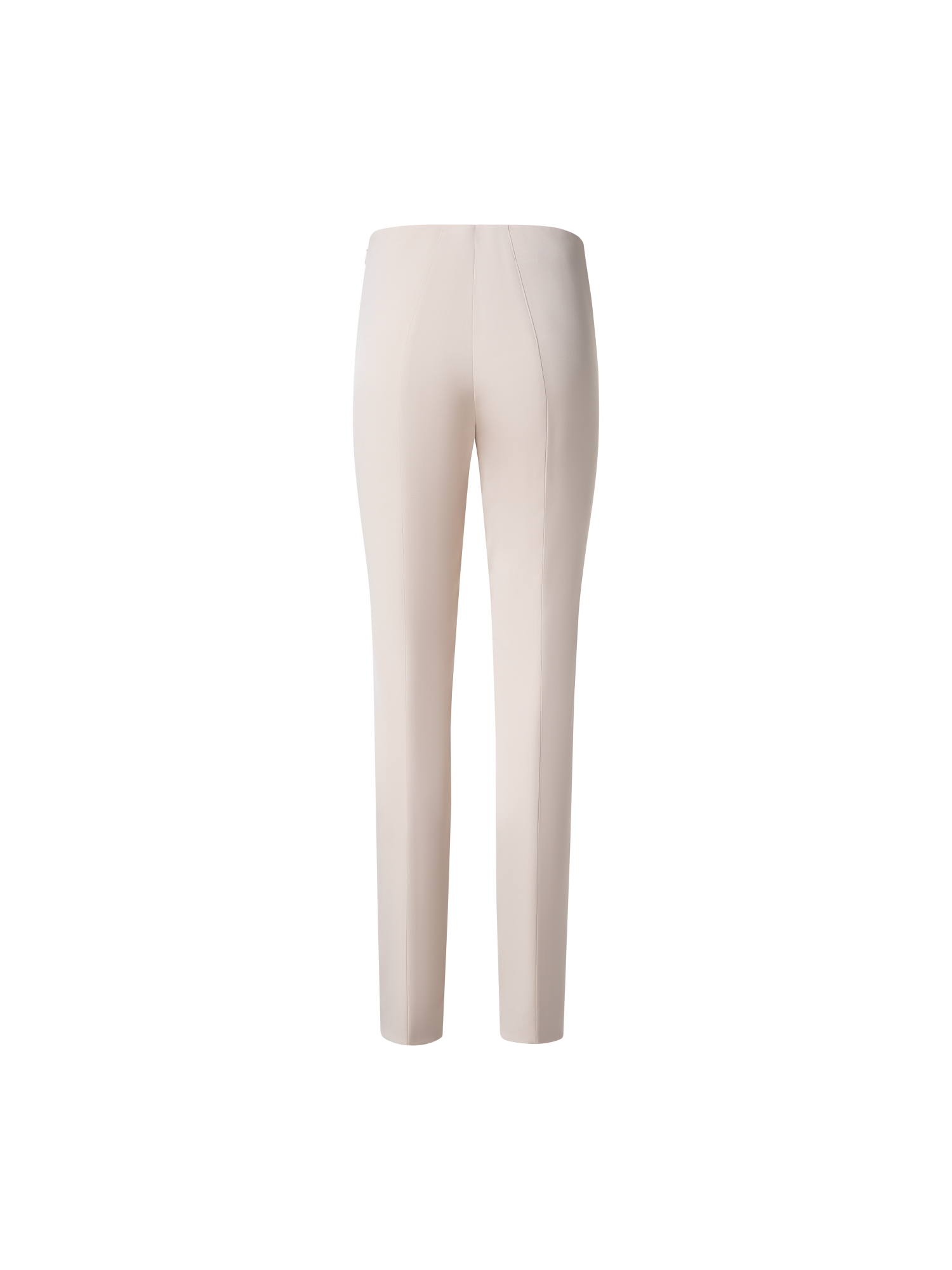 Designer Slim Silk Stretch Pants - neutral - pastel - beige