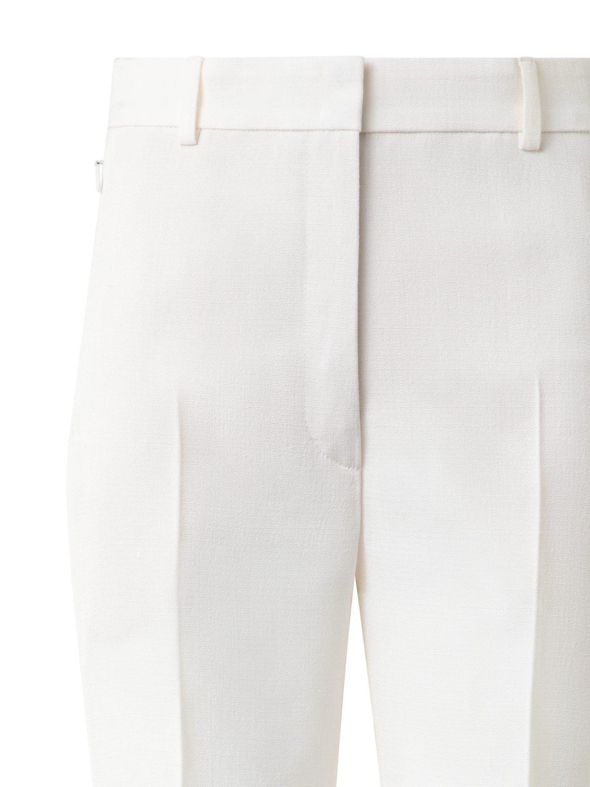 Designer Tapered Silk Shantung Pants - neutral - white