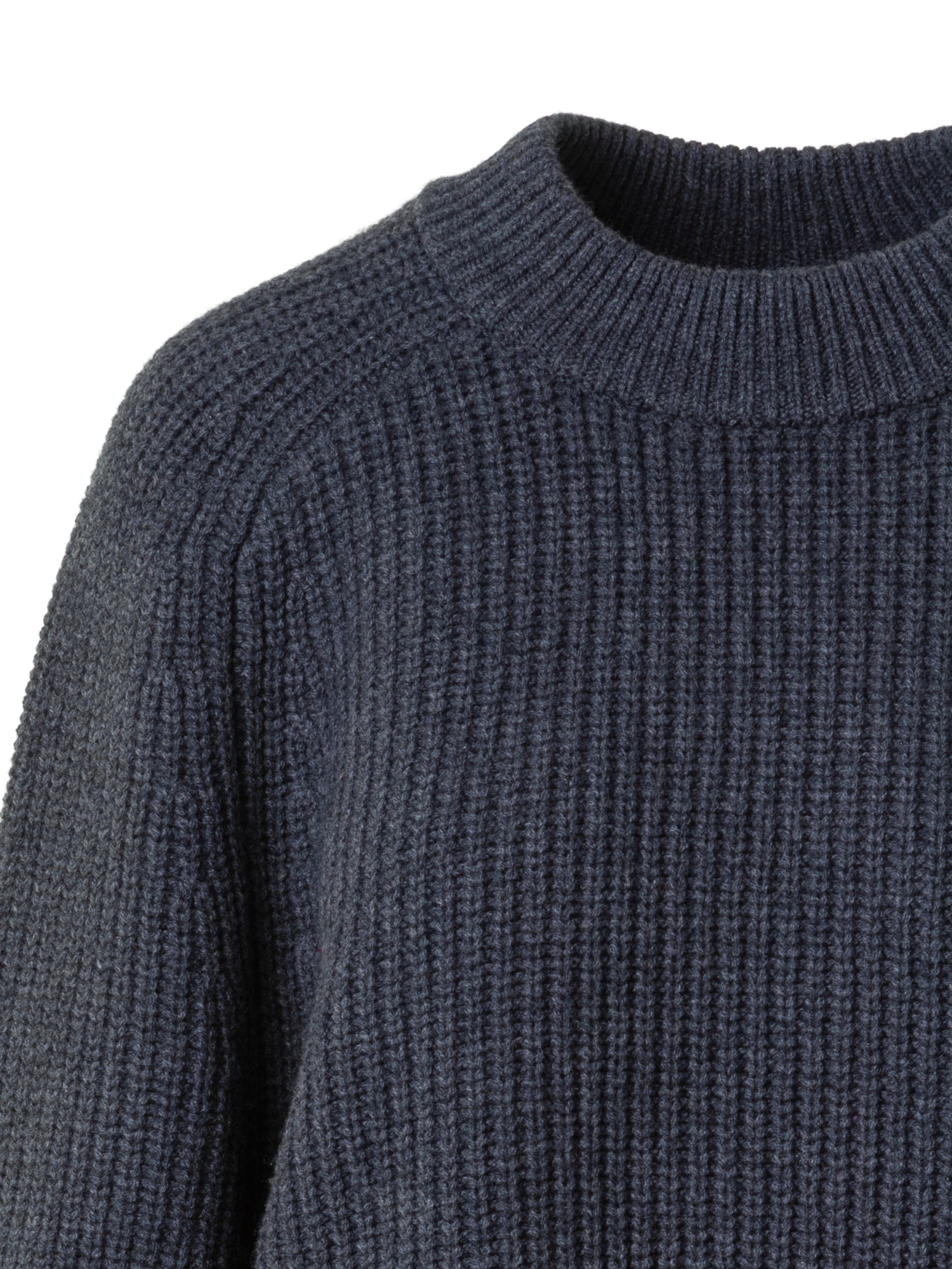 Designer Oversized Wool Cashmere Rib Knit Sweater - neutral - grey