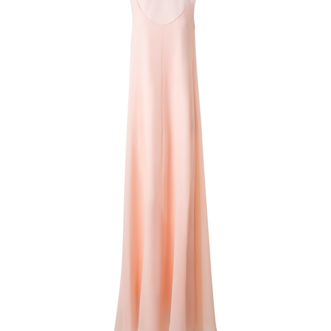 Long Silk Gown with Silk Georgette Overlayer