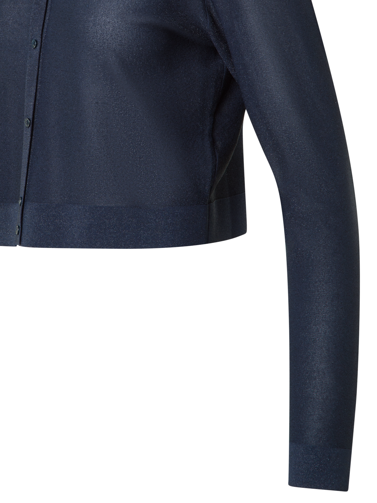 Designer Silk Cardigan with Golden Lurex - blue