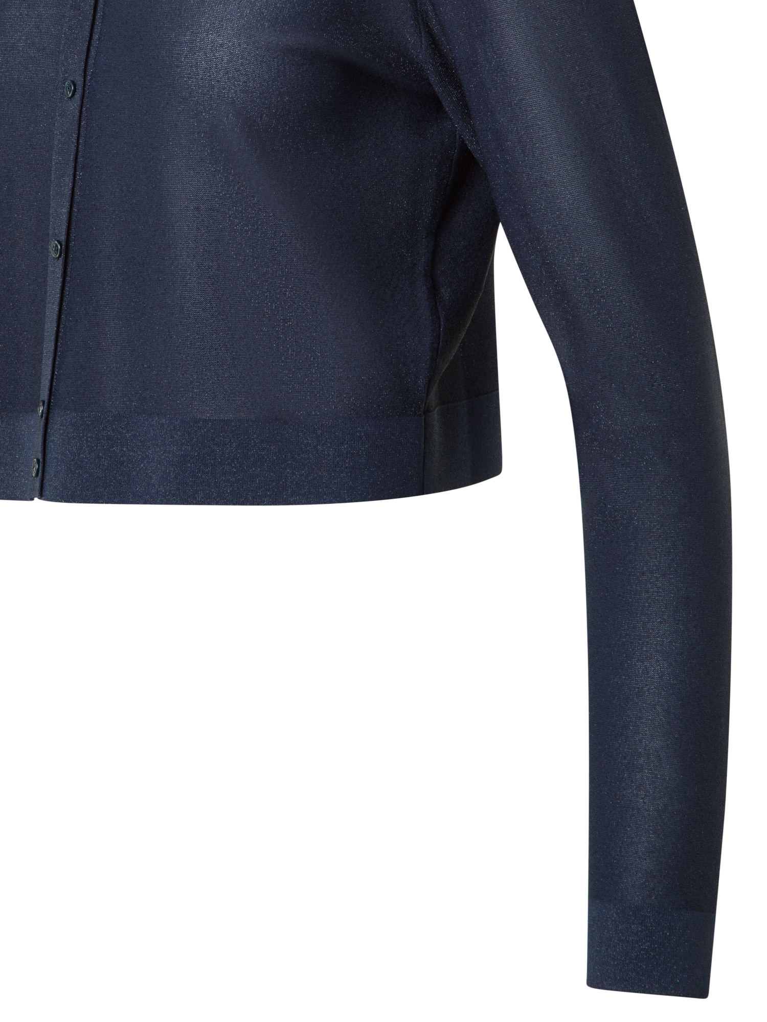 Designer Silk Cardigan with Golden Lurex - blue