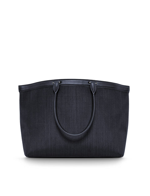 medium handbag in horsehair fabric
