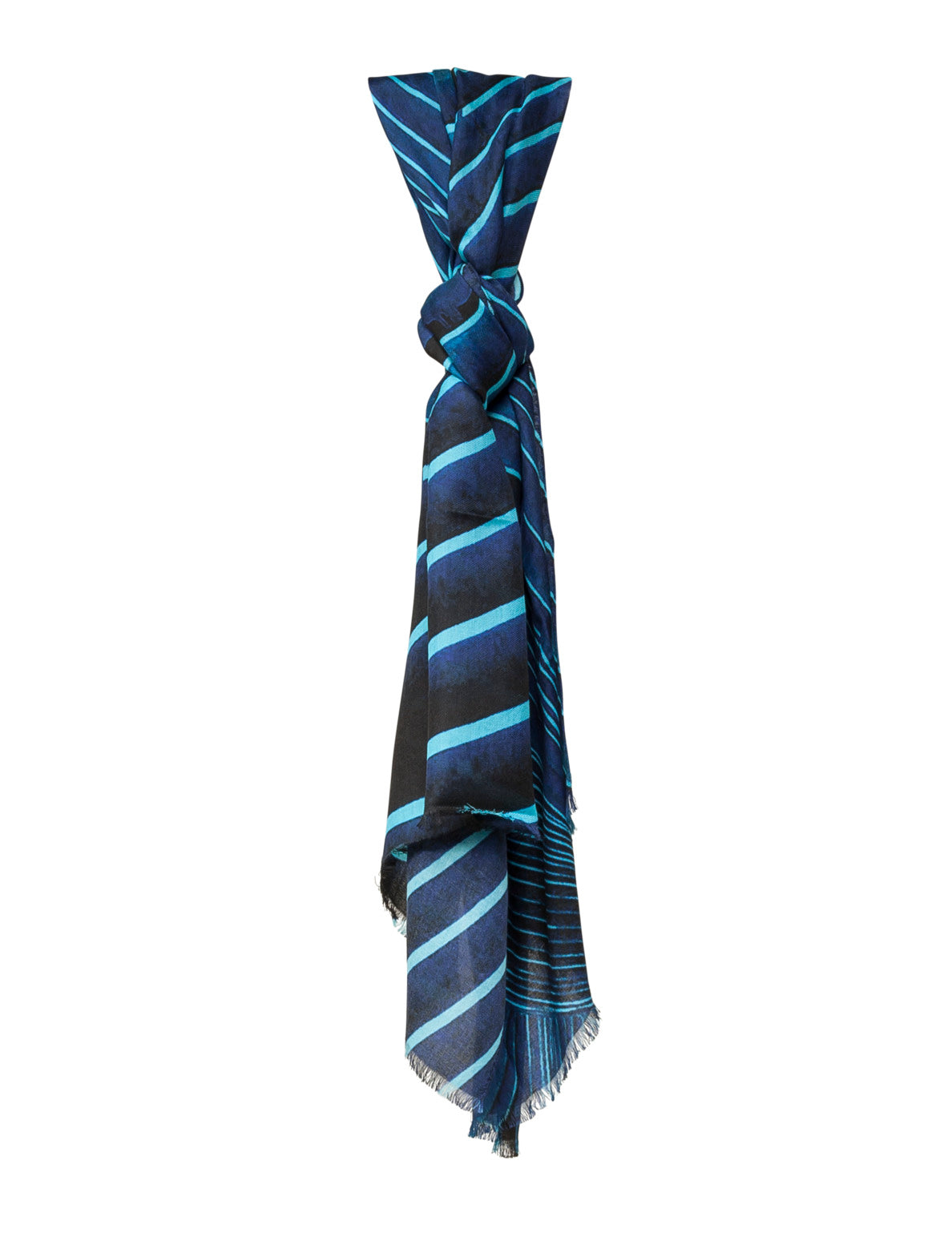 Curves print scarf - blue