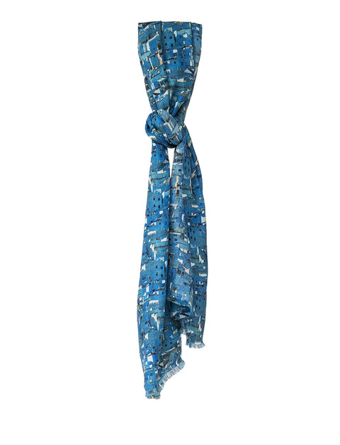 Chefchaouen print scarf