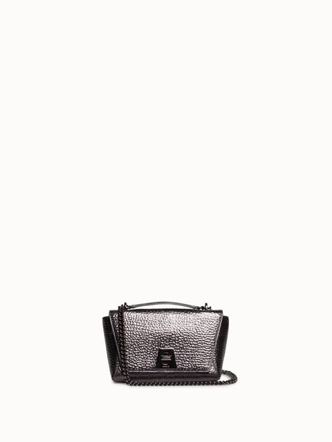 Small Anouk Day Bag with Hammered Structure in Metal Look