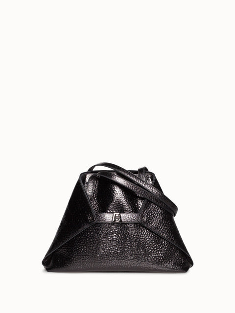sSmall Ai Shoulder Bag in Hammered Leather