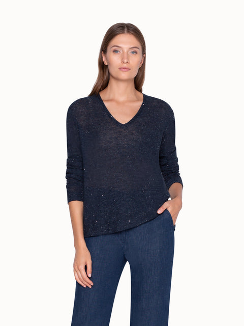 Long Sleeve Pullover in Linen