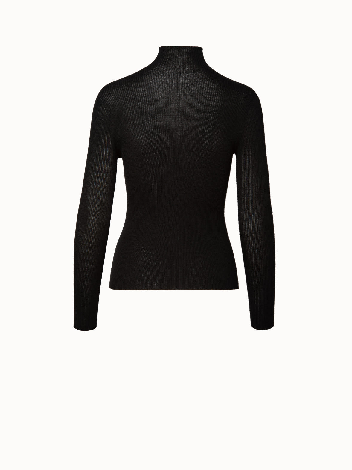 Ribbed Cashmere-Silk Mock Neck Sweater in Sweaters