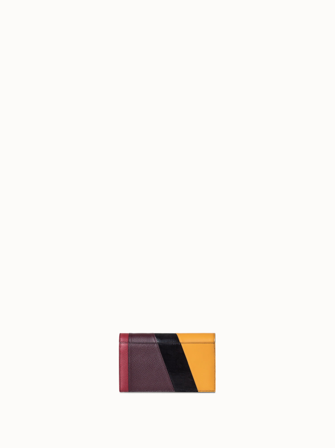 Multicolored Leather Envelope Crossbody Bag - multicolor