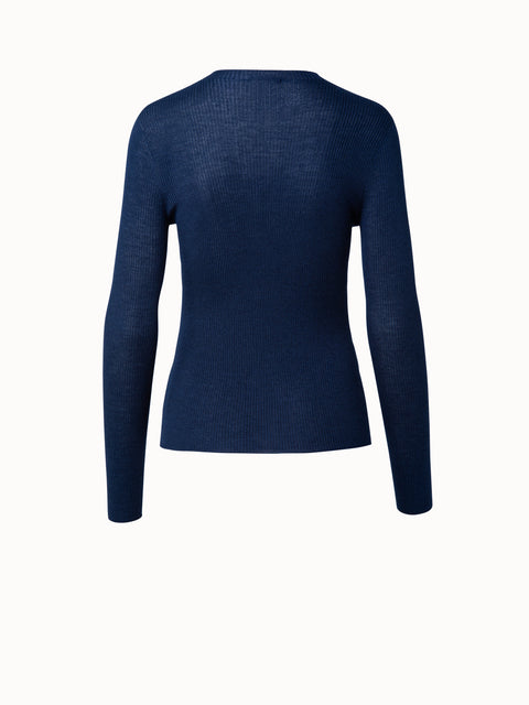 Ribbed Cashmere Silk Sweater