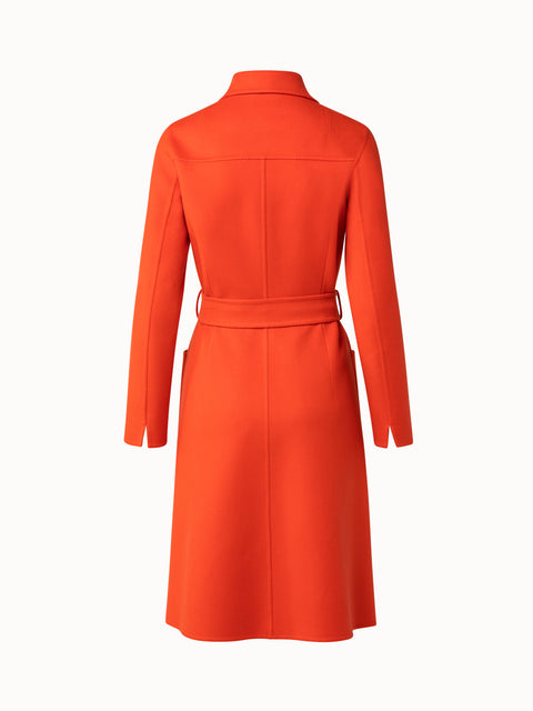 Belted Double Face Cashmere Coat