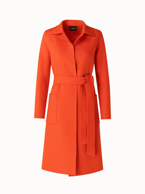 Belted Double Face Cashmere Coat