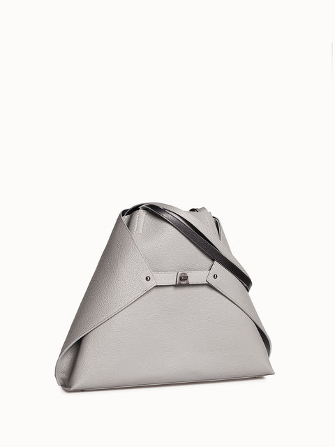 Medium Reversible Two-Tone Leather Handbag