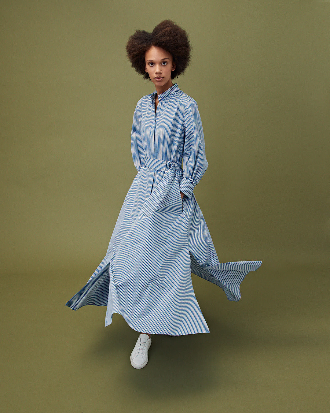 Uo pindot midi outlet shirt dress