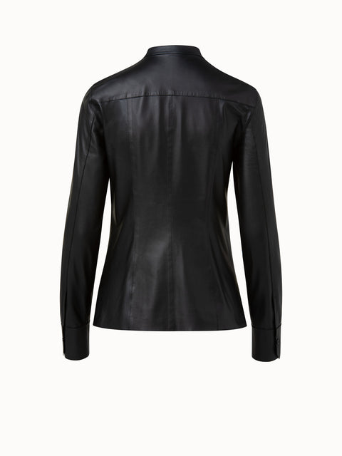 Lamb Nappa Leather Blouse Jacket