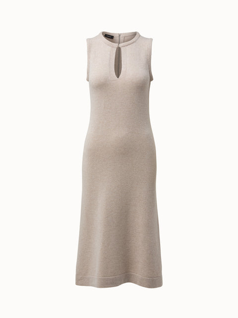 Cashmere Knit Dress With Keyhole Front