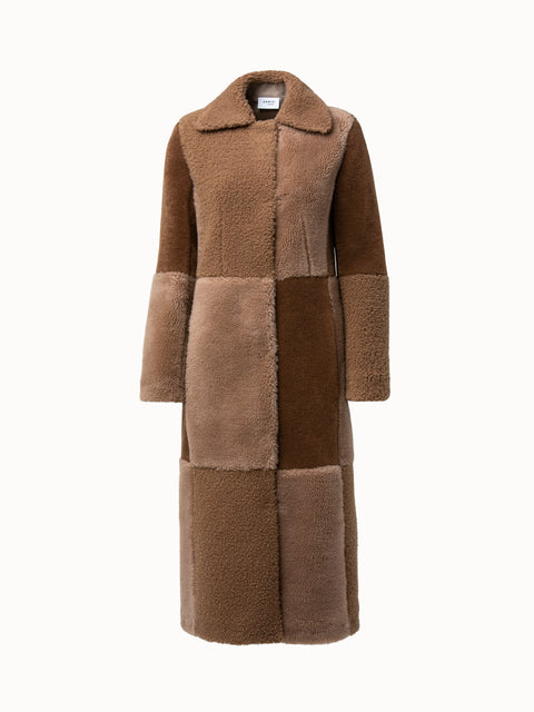Wool Faux Fur Patchwork Coat