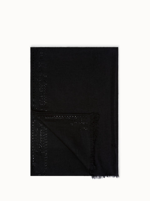 Scarf Cashmere Silk Punch Card Print