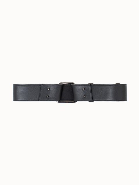 Large Leather Elastic Trapezoid Belt