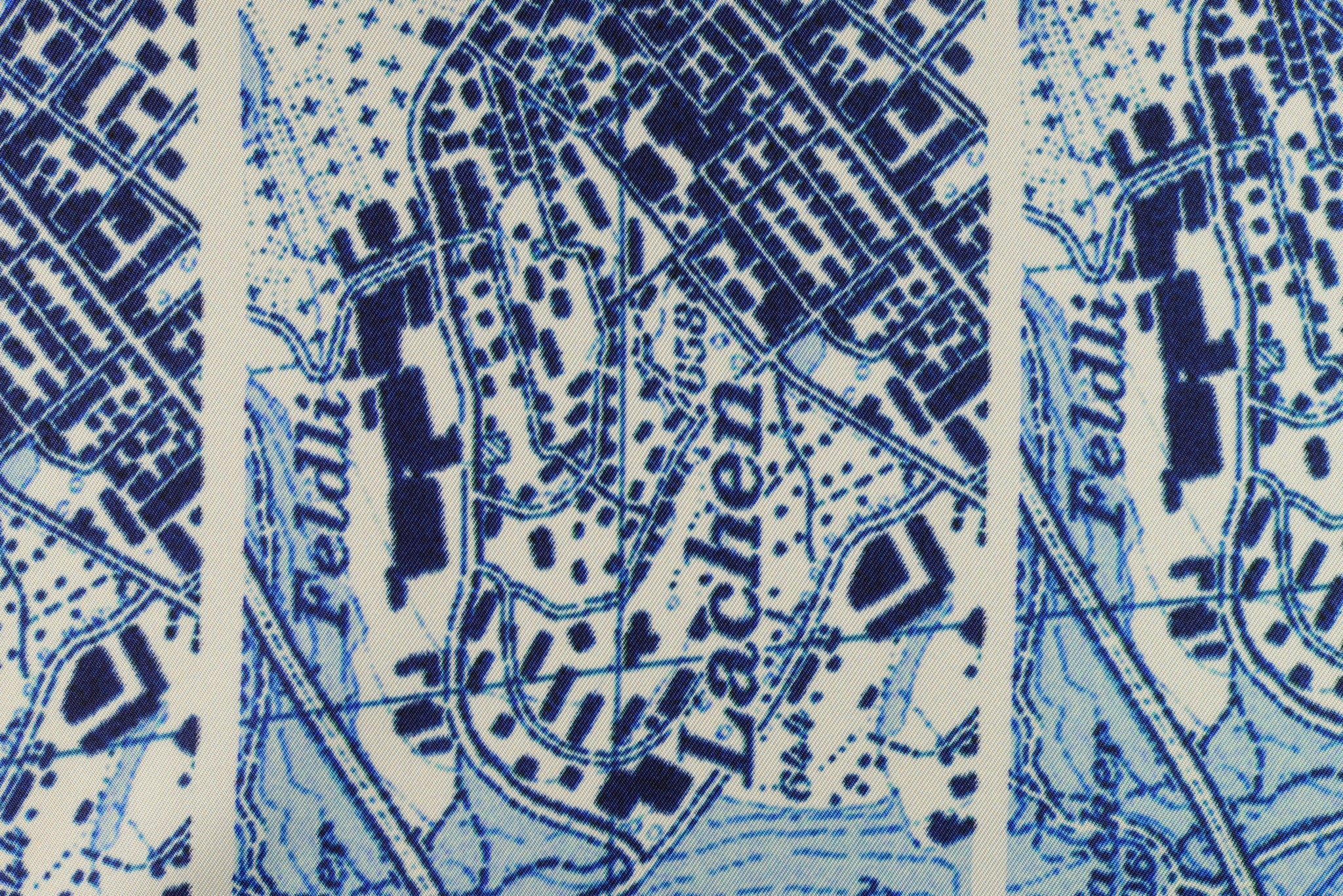 Cashmere Silk St. Gallen Map Print Scarf