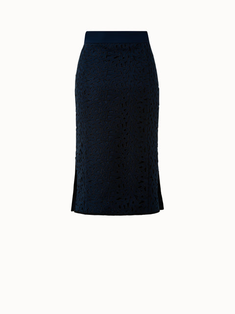 Second Glance Embroidery Pencil Skirt