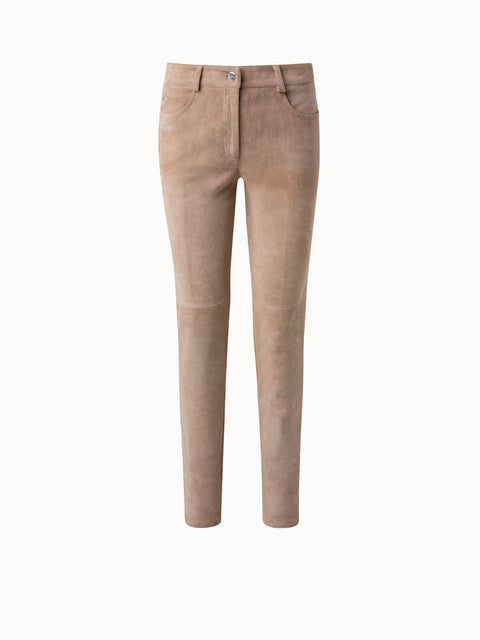 Lamb Suede Stretch Leather Pant