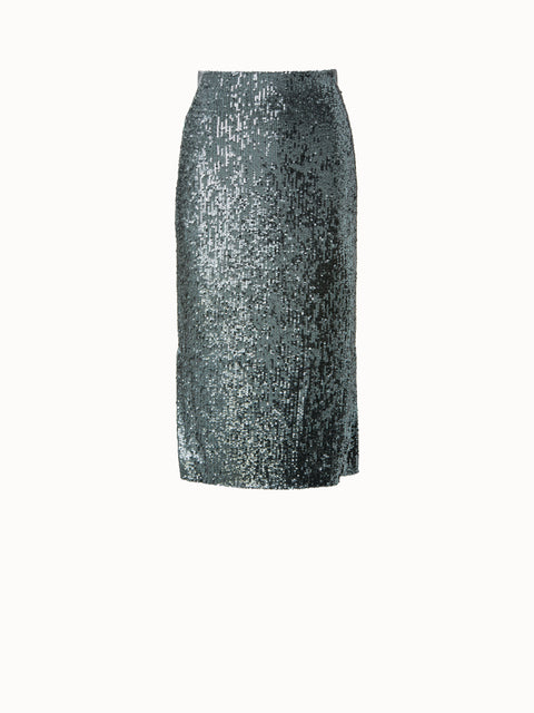Sequins On Jersey Pencil Skirt