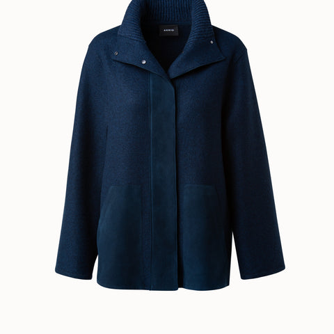 Cashmere Jersery Suede Pocket Jacket