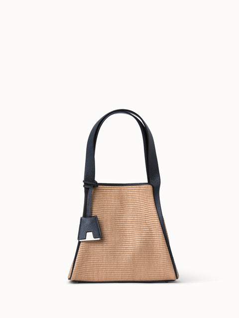 Small Handbag in Raffia Fabric
