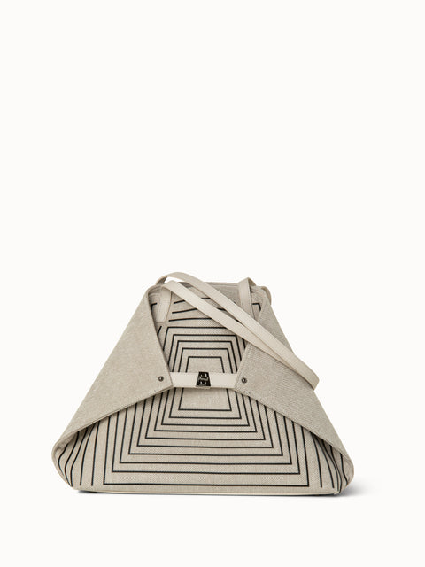 Medium Ai Shoulder Bag in Trapezoid Square on Canvas
