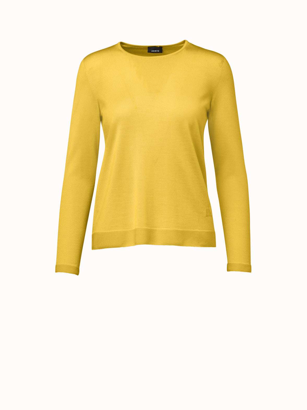 Fine Gauge Cashmere Silk Pullover - yellow