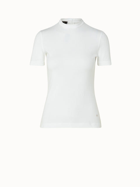 Cotton Ribbed Jersey Top