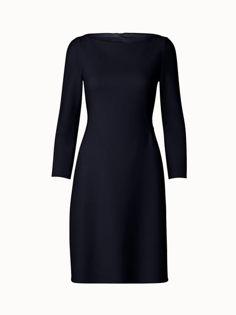 Wool Stretch Double-Face A-Line Dress