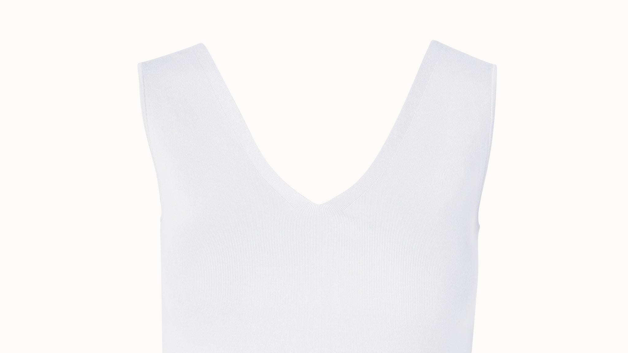 Fitted Silk Stretch V-Neck Tank Top