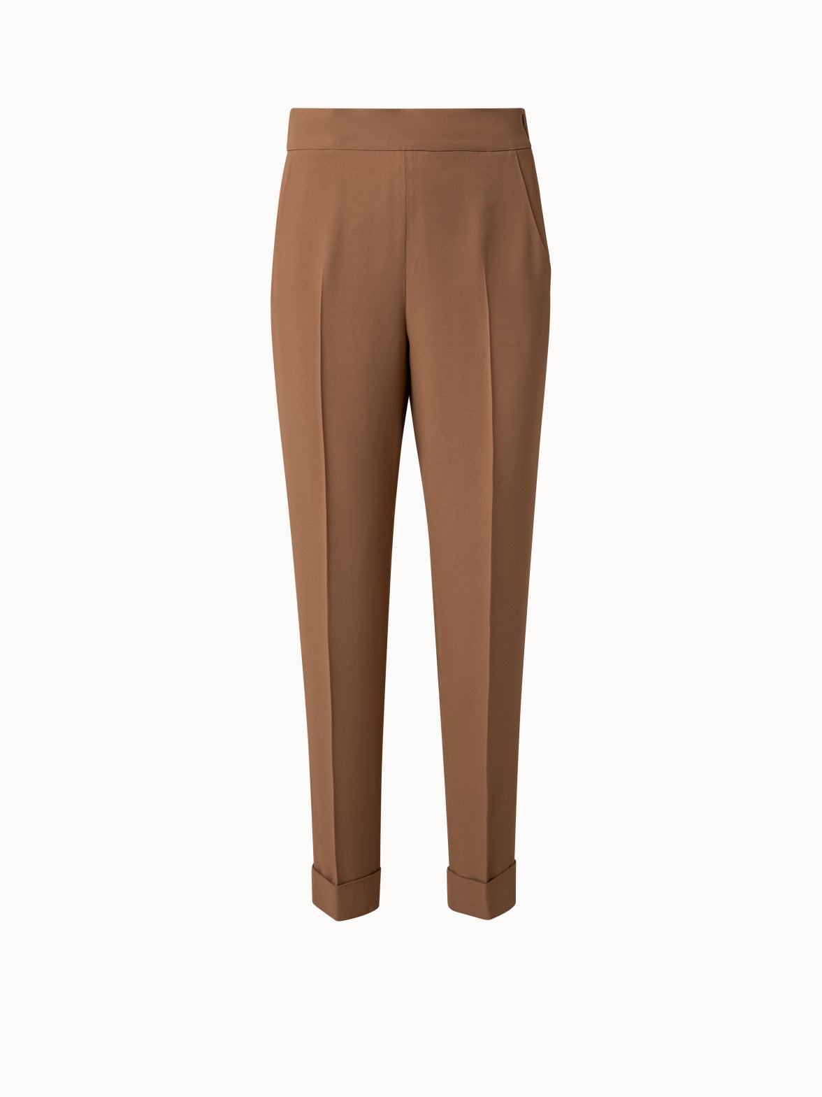 Akris Chris Viscose Crepe Pants in Cardboard