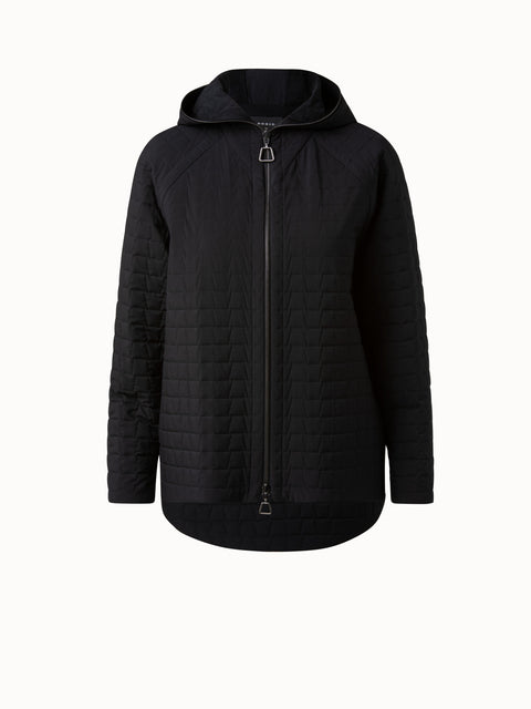 Quilted Trapezoid Blouson Jacket