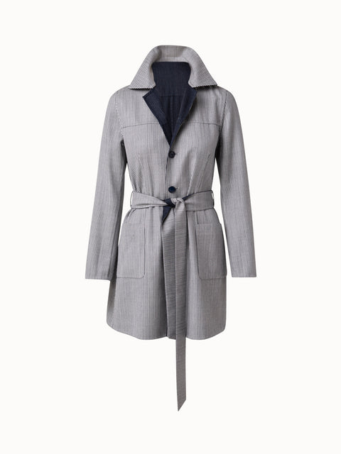 Reversible Wool Double-Face Short Coat